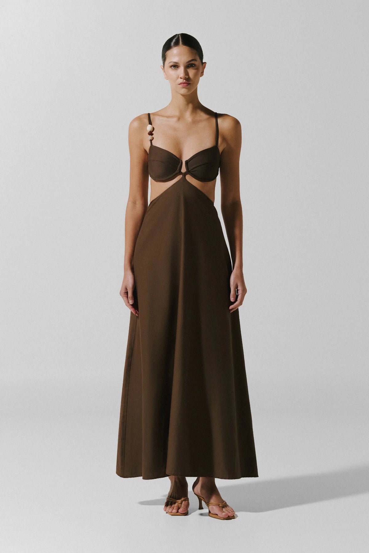 KALINA MAXI DRESS CAFÉ